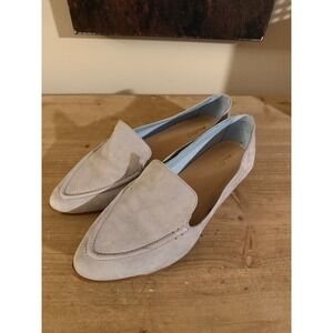 ALDO Women Light Grey Suede Pointed Toe Loafer Flats Size 40
